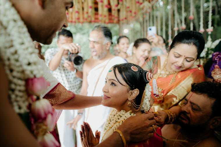 A moment from the Amrita & Karthik wedding
