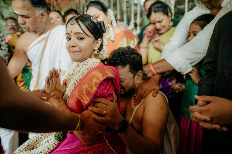 A moment from the Amrita & Karthik wedding