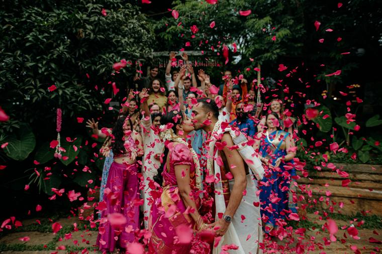 A moment from the Amrita & Karthik wedding