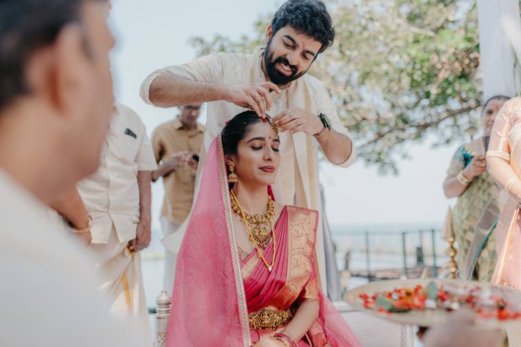 A moment from the Hemin & Mounica wedding