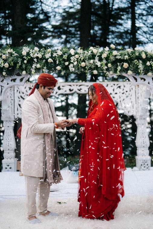 A moment from the Malvi & Chandrakant wedding