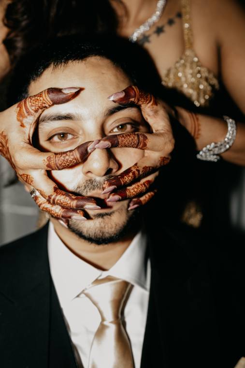 A moment from the Nikhil & Harshitha wedding