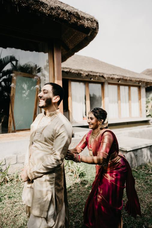 A moment from the Nikhil & Harshitha wedding
