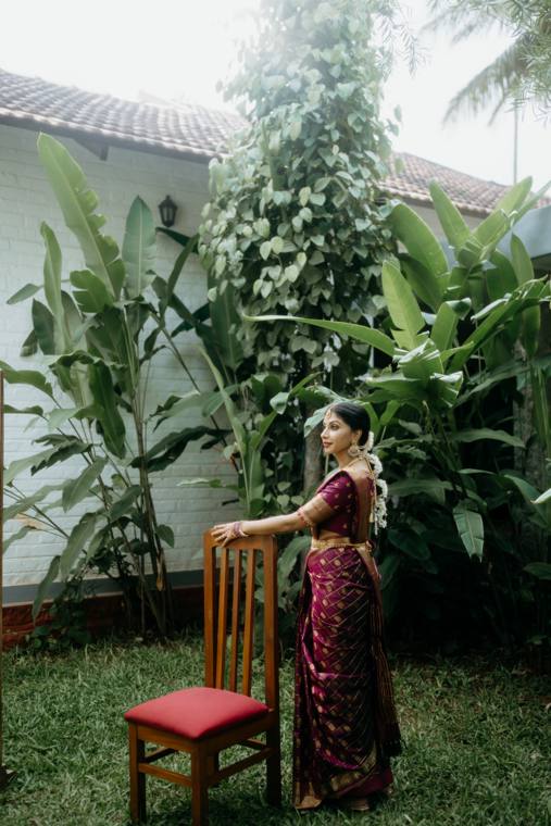 A moment from the Revathi & Bharat wedding