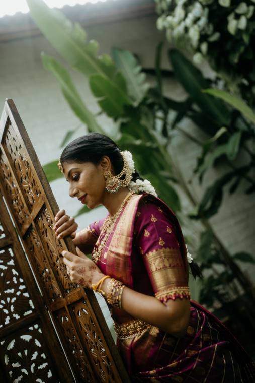 A moment from the Revathi & Bharat wedding