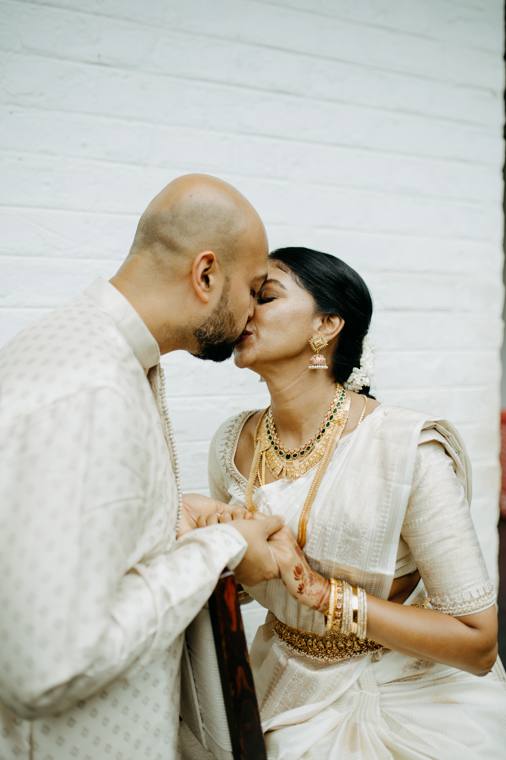 A moment from the Revathi & Bharat wedding