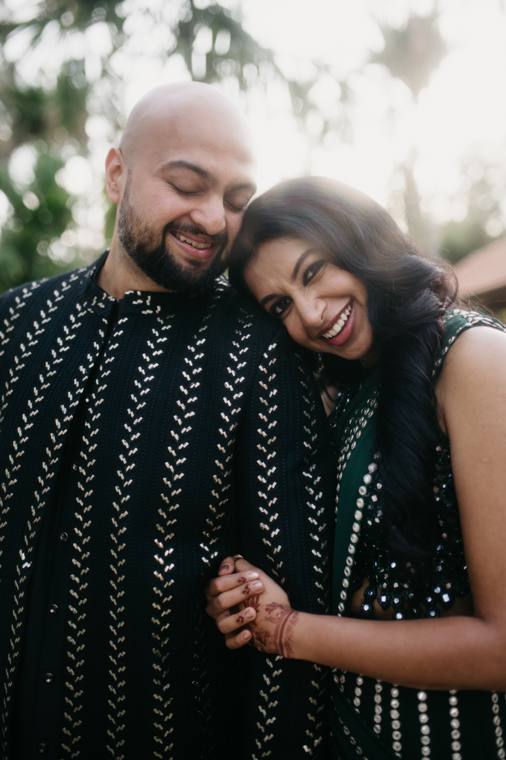 A moment from the Revathi & Bharat wedding