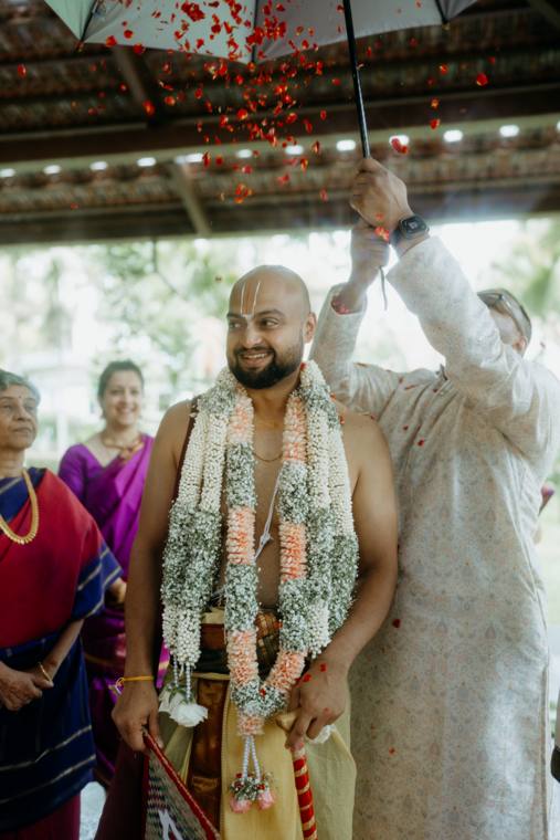 A moment from the Revathi & Bharat wedding
