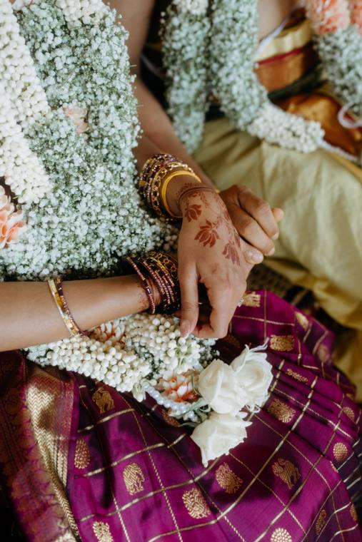A moment from the Revathi & Bharat wedding
