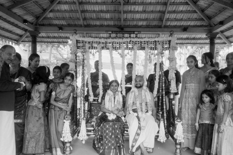 A moment from the Revathi & Bharat wedding