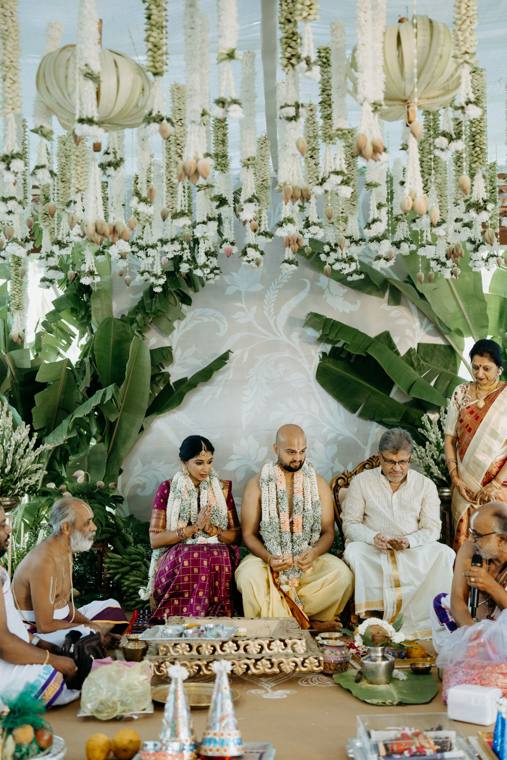 A moment from the Revathi & Bharat wedding