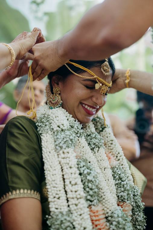 A moment from the Revathi & Bharat wedding