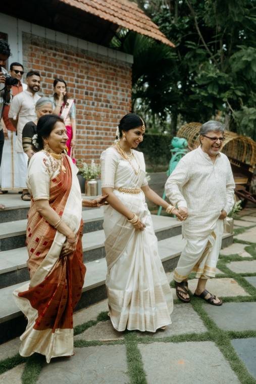 A moment from the Revathi & Bharat wedding