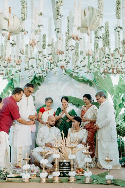 A moment from the Revathi & Bharat wedding