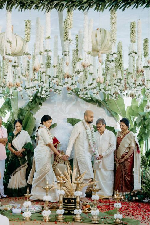 A moment from the Revathi & Bharat wedding