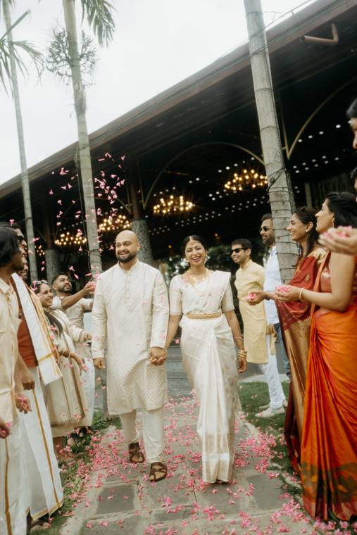 A moment from the Revathi & Bharat wedding