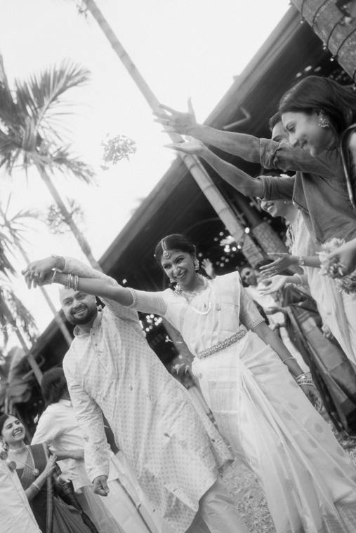 A moment from the Revathi & Bharat wedding
