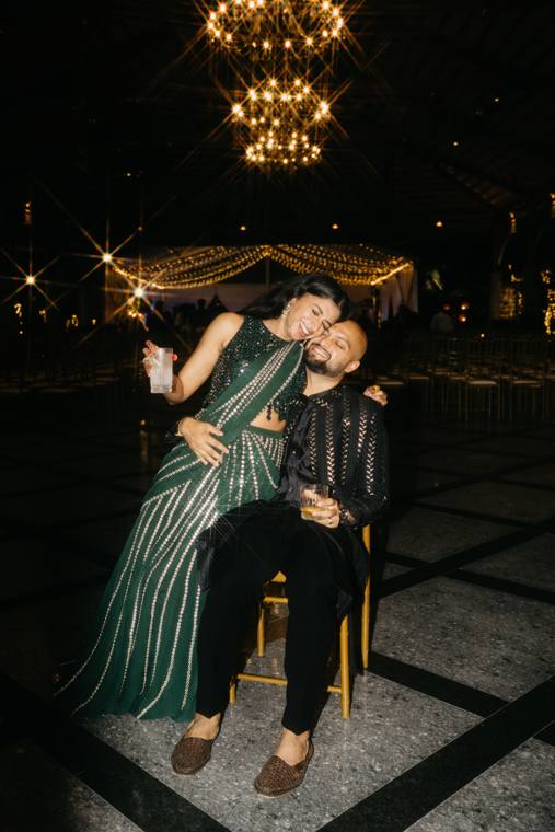 A moment from the Revathi & Bharat wedding