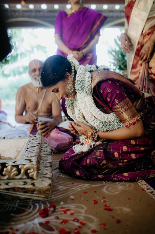 A moment from the Revathi & Bharat wedding