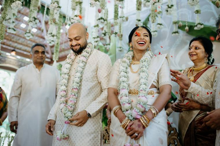 A moment from the Revathi & Bharat wedding