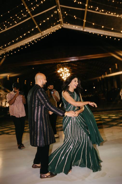 A moment from the Revathi & Bharat wedding